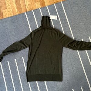 NWOT Sunspel Brown Merino Wool Turtleneck